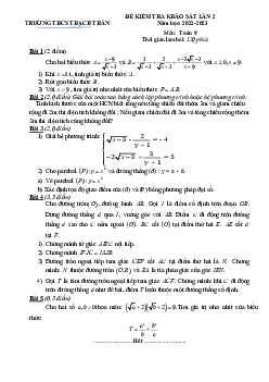 Đề khảo sát lần 2 Toán 9 năm 2022 – 2023 trường THCS Thạch Thán – Hà Nội