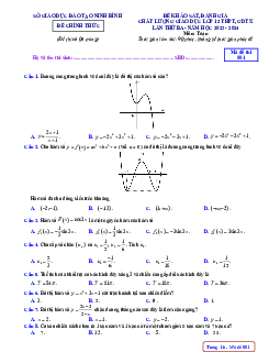 Đề khảo sát chất lượng Toán 12 lần 3 năm 2023 – 2024 sở GD&ĐT Ninh Bình