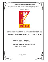 Báo cáo thí nghiệm cà phê cacao_Lương Thị Thùy Dung| Môn Công nghệ sản phẩm nhiệt đới| Trường Đại học Bách Khoa Hà Nội