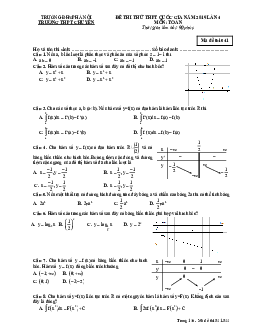 Đề thi thử Toán THPT Quốc gia 2019 trường THPT chuyên ĐHSP Hà Nội lần 4