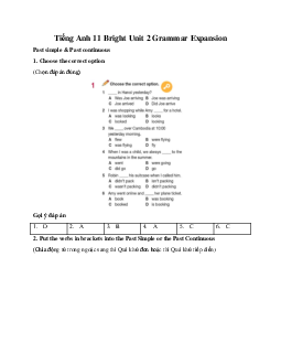 Giải Tiếng Anh 11 Unit 2 Grammar Expansion | Bright