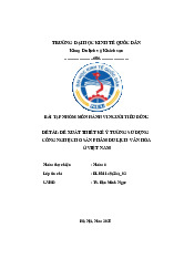Đề xuất thiết kế ý tưởng sử dụng công nghệ cho sản phẩm du lịch văn hóa ở Việt Nam | Môn Hành vi người tiêu dùng - Đại học Kinh Tế Quốc Dân
