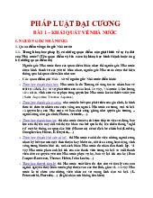 Đề cương môn Pháp luật đại cương - trường đại học kinh tế- tài chính thành phố Hồ chí minh