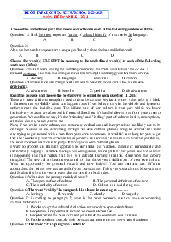 Bộ đề ôn thi HK1 Tiếng Anh 12 năm 2022-2023 (có đáp án)