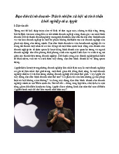 Văn Hóa Kinh Doanh và Đạo Đức Kinh Doanh trong Khởi Nghiệp của Apple | Môn Văn hóa kinh doanh và khởi nghiệp - Đại học Bách Khoa Hà Nội