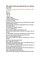 Tiểu phẩm về phòng, chống bạo lực học đường hay nhất