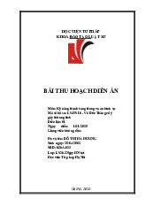 Tham khảo bài thu hoạch Môn Kỹ năng tranh tụng trong vụ án hình sự | Học viện Tư pháp