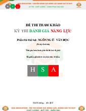 Đề thi tham khảo kỳ thi đánh giá năng lực môn Ngôn ngữ - Văn học