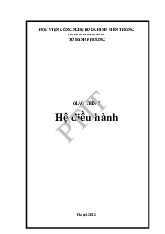 Giáo trình hệ điều hành - 2013