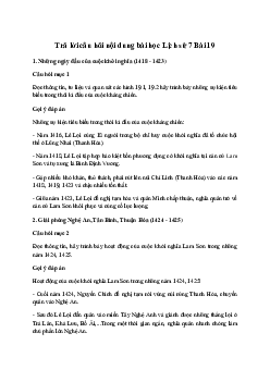 Giải Lịch sử 7 Bài 19: Khởi nghĩa Lam Sơn (1418-1427) | Cánh diều