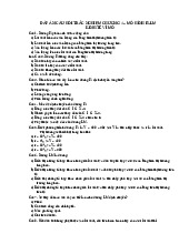 Đề cương trắc nghiệm chương 4 môn kinh tế vi mô  -Trường Đại học Tài nguyên và môi trường Hà Nội