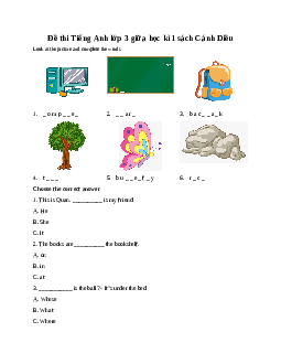 Đề thi Tiếng Anh lớp 3 giữa học kì 1 | Global Success