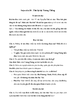 Soạn bài Thư lại dụ Vương Thông - Ngữ Văn 10 Chân trời sáng tạo