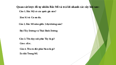 Bài giảng điện tử môn Địa Lí 7 Bài 14: Thiên nhiên và dân cư, xã hội Bắc Mỹ | Chân trời sáng tạo