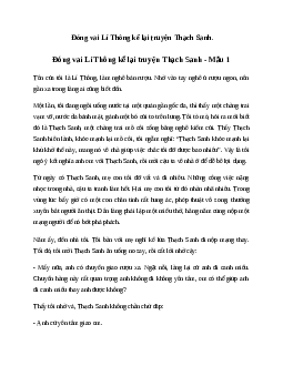 Văn mẫu lớp 6: Đóng vai Lý Thông kể lại truyện Thạch Sanh (8 mẫu) | Kết nối tri thức