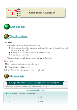 Các dạng bài tập căn bậc hai và căn bậc ba