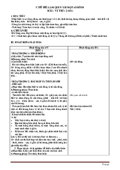 Giáo án Toán lớp 1 cả năm sách Chân Trời Sáng Tạo