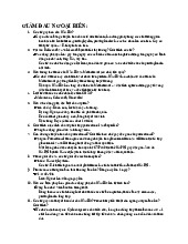 Câu hỏi dược lý | Đại học Nguyễn Tất Thành