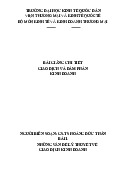 Bài Giảng Chi Tiết Môn Giao dịch và đàm phán kinh doanh | Đại học Kinh Tế Quốc Dân