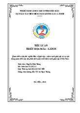 Tiểu luận về Giai cấp và Đấu tranh Giai cấp tại Việt Nam | Môn Triết học Mác - Lênin - Đại học Kinh Tế Quốc Dân