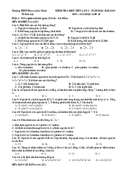 TOP 10 đề kiểm tra 1 tiết chương 1 nguyên tử hóa 10 (có đáp án)