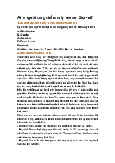 Ai là người sáng chế ra máy kéo sợi Gien-ni?