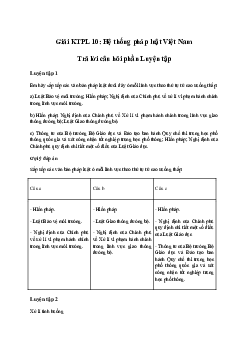 Giải Pháp luật 10 Bài 20: Hệ thống pháp luật Việt Nam | Cánh diều