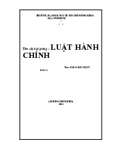 Tóm tắt bài giảng Luật hành chính | Trường Đại học Mở Tp. Hồ Chí Minh
