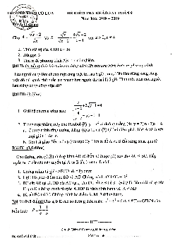Đề khảo sát Toán 9 năm học 2018 – 2019 trường THCS Cổ Loa – Hà Nội