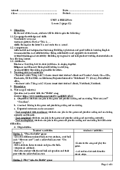 Unit 1:U1L2A | Giáo án Tiếng Anh 2 sách i-Learn Smart Start (Cả năm)