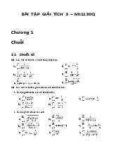 Đề cương môn giải tích 3 - Trường Đại học bách khoa - Đại học đà nẵng