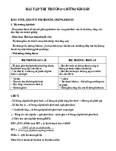 BÀI TẬP THỊ TRƯỜNG CHỨNG KHOÁN: HIỂU BIẾT CƠ BẢN VÀ THỰC HÀNH