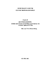 Giáo trình Môn Quản trị Marketing | Đại học Gia Định