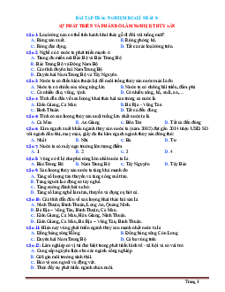 Bài tập trắc nghiệm địa lí 9 bài 9: Sự phát triển và phân bố lâm nghiệp, thủy nghiệp (có đáp án)
