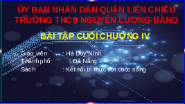 Giáo án điện tử Toán 8 Kết nối tri thức: Bài tập cuối chương 4