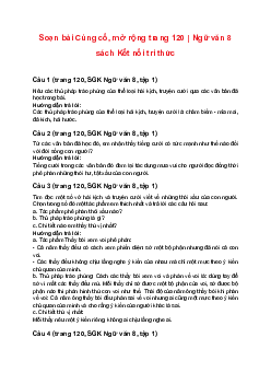 Soạn bài Củng cố, mở rộng trang 120 | Ngữ văn 8 sách Kết nối tri thức