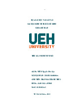 Tiểu luận kinh tế vi mô | Đại học Kinh tế Thành phố Hồ Chí Minh