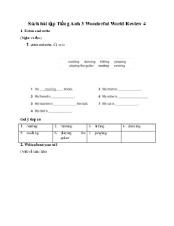 Giải Sách bài tập Tiếng Anh 3 Wonderful World Review 4