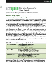 Taxonomy of Interactive Dynamics in Visual Analysis | Môn Data Science and Visualization - Trường Đại học Quốc tế, Đại học Quốc gia Thành phố Hồ Chí Minh