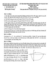 Đề chọn học sinh giỏi Toán 12 năm 2024 – 2025 sở GD&ĐT TP Hồ Chí Minh