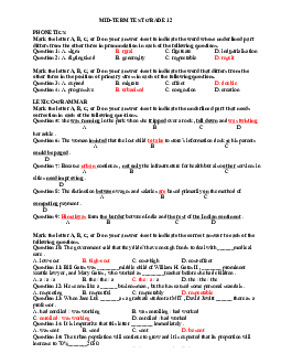 Đề kiểm tra 1 tiết môn Tiếng anh (có lời giải).