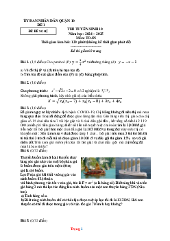 TOP 3 Đề thi thử Tuyển Sinh vào 10 môn Toán Quận 10 Tp. HCM năm học 2024-2025 (có đáp án)