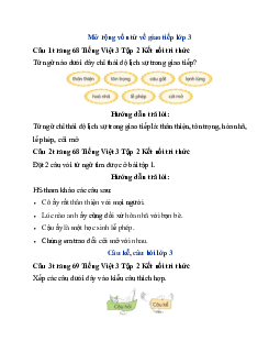 Giải SGK Tiếng Việt 3 trang 68, 69, 70 Bài 16: Alo, tớ đây - Luyện tập | Kết nối tri thức