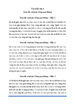 Văn mẫu lớp 6: Tóm tắt văn bản Lẵng quả thông (3 mẫu) - Chân Trời Sáng Tạo