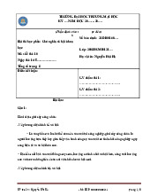 Bài Thi Học Phần: Chủ Nghĩa Xã Hội Khoa Học | Đại học Thương Mại