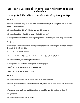 Giải Toán 6 Bài tập cuối chương I - Kết nối tri thức với cuộc sống | Kết nối tri thức
