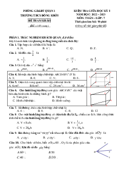 Đề tham khảo giữa học kỳ 1 Toán 7 năm 2022 – 2023 trường THCS Đồng Khởi – TP HCM