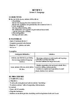 Review 2 | Giáo án Tiếng Anh 11 Global Success