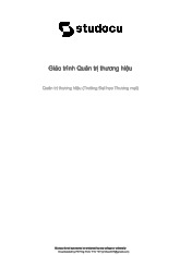 Giáo trình Quản trị Thương hiệu - Tài liệu Hỗ trợ Học tập