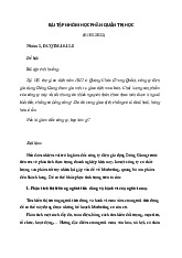 Bài tập thực hành Môn Quản trị học | Đại học Công Nghệ Đông Á